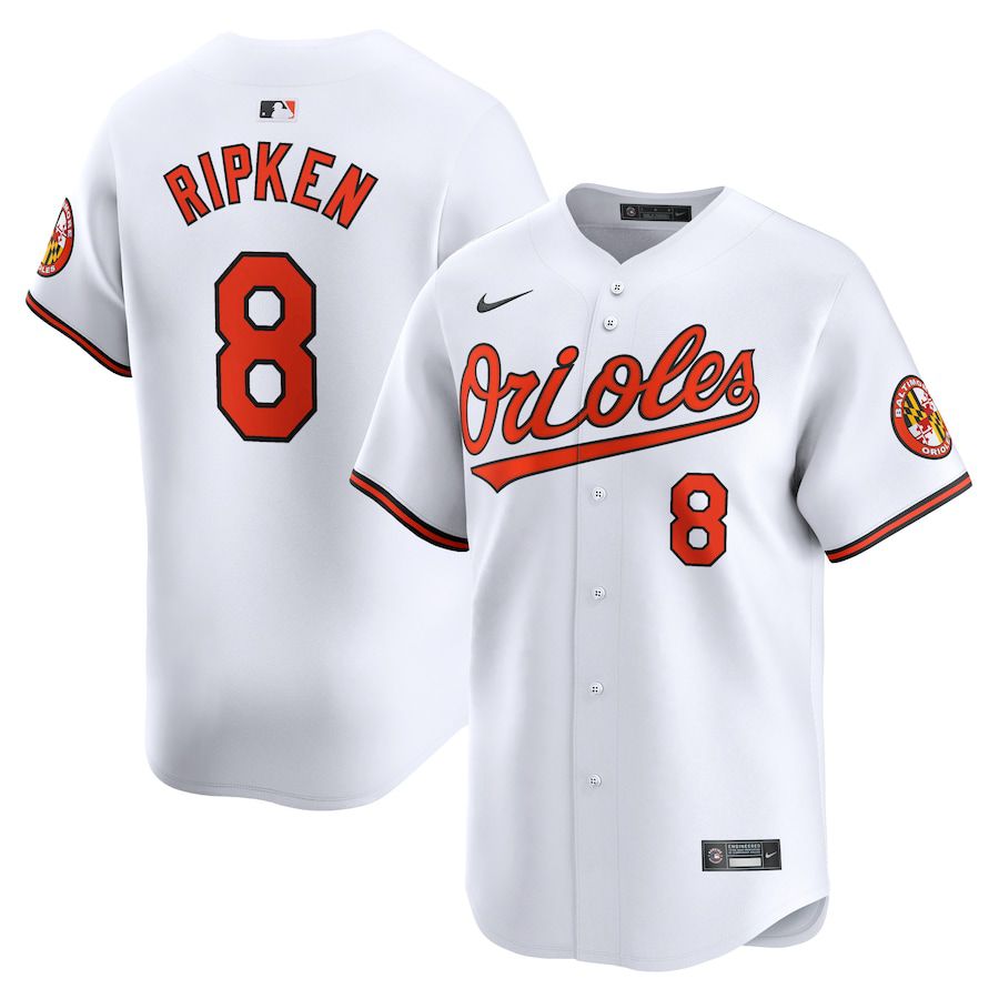 Men Baltimore Orioles #8 Cal Ripken Jr. Nike White Home Limited Player MLB Jersey->baltimore orioles->MLB Jersey